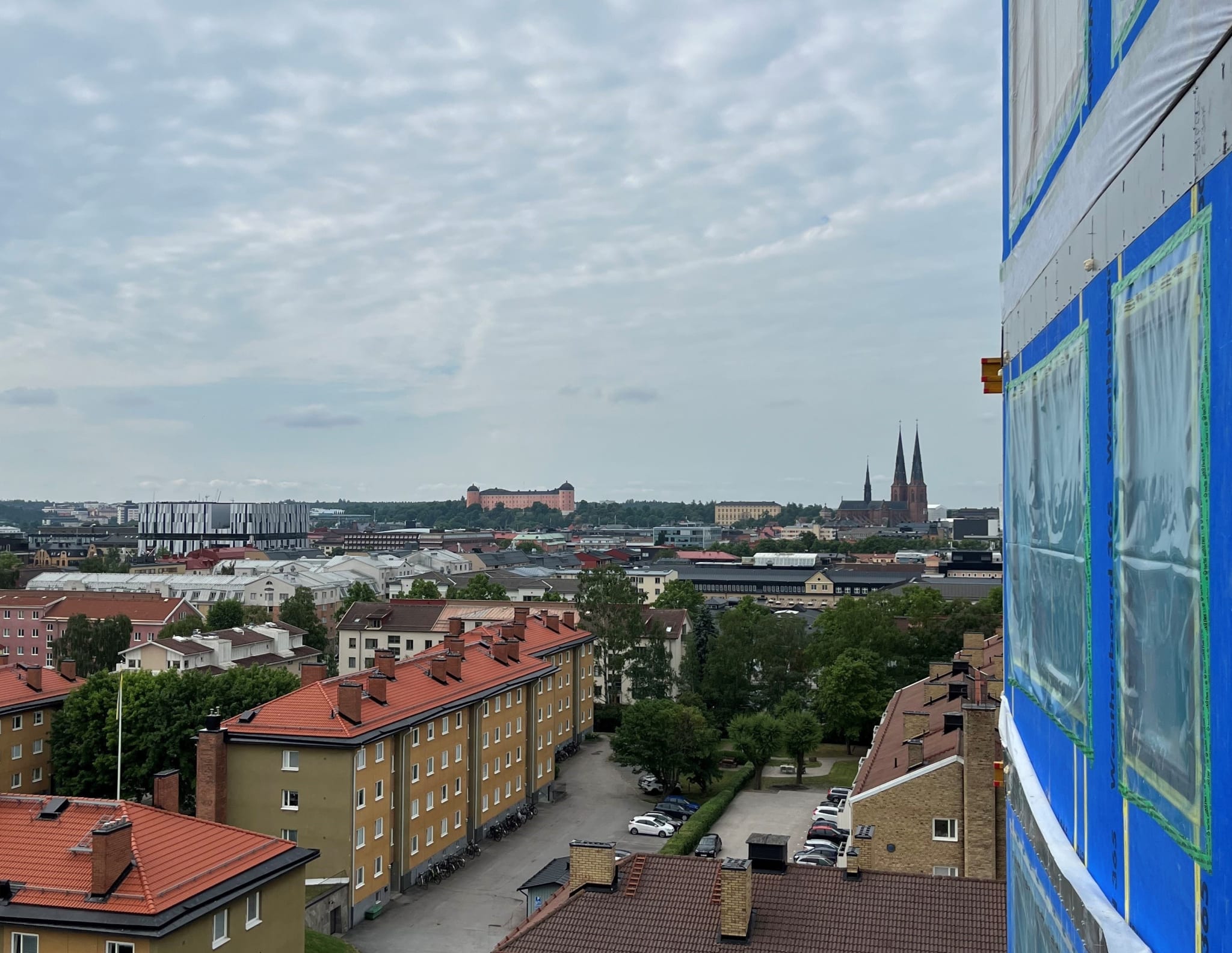 Med fri utsikt över konserthuset, slottet och domkyrkan.