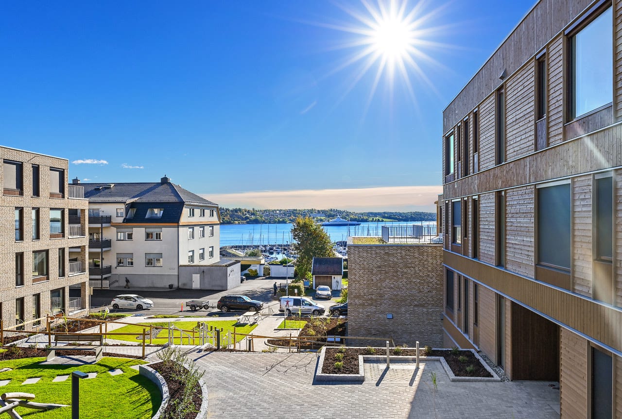 Utsikt fra denne leiligheten