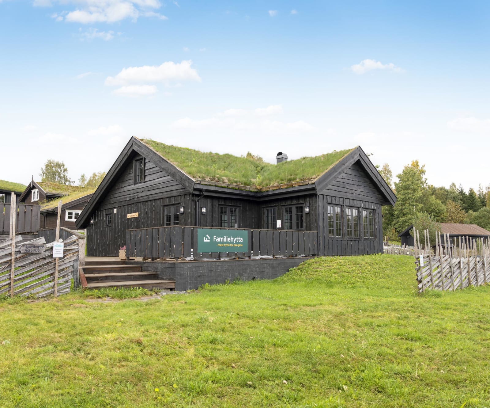 Rondablikk 100 visningshytte på Hellerudsletta