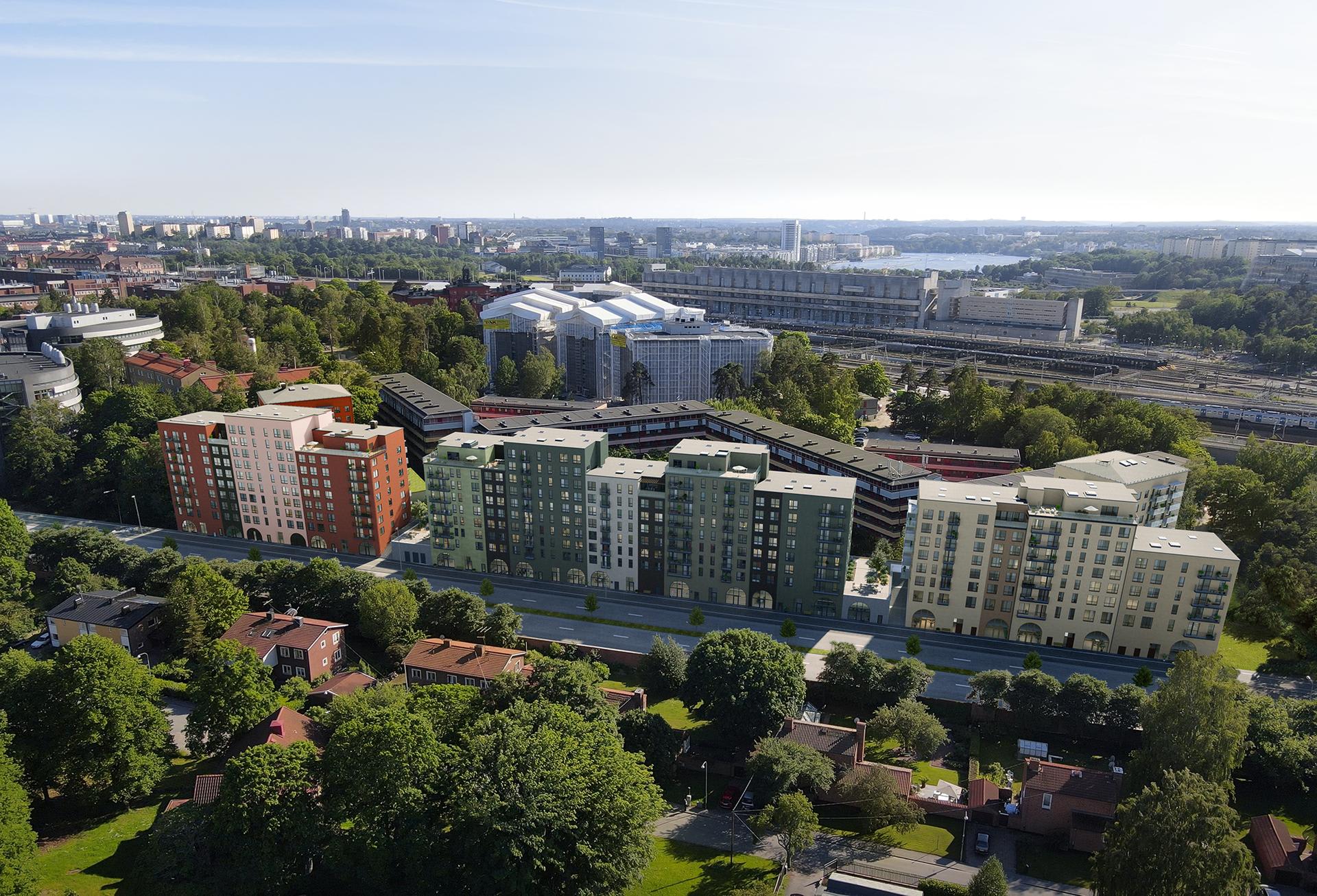 Haga Palett längs med Solnavägen, vägg i vägg med Hagastaden. Läs mer via hagapalett.se