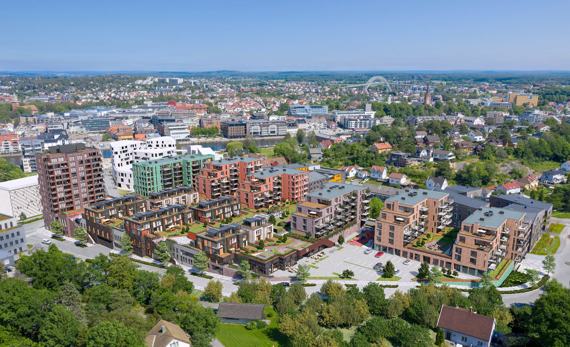 Illustrasjon av Byhaven i Fredrikstad, som skal bygges for Værste