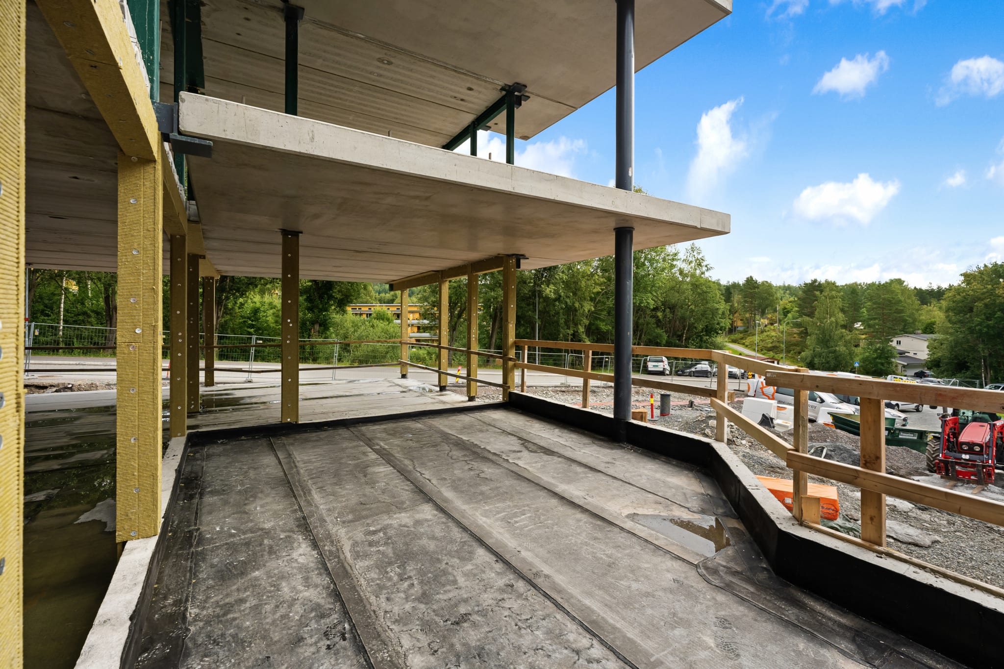 Utsikt fra terrassen til leilighet A101.