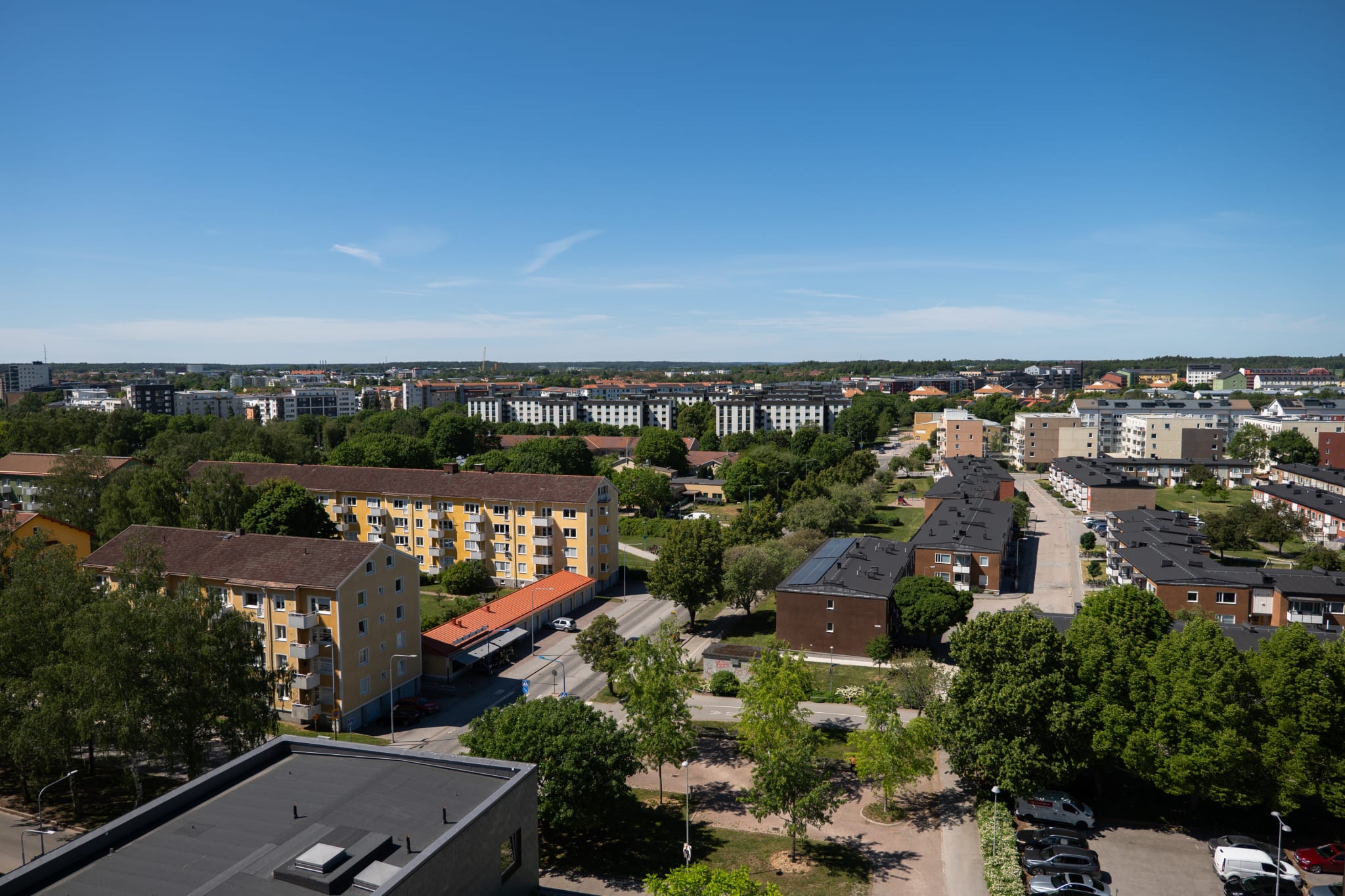 Milsvid utsikt från balkong nummer två