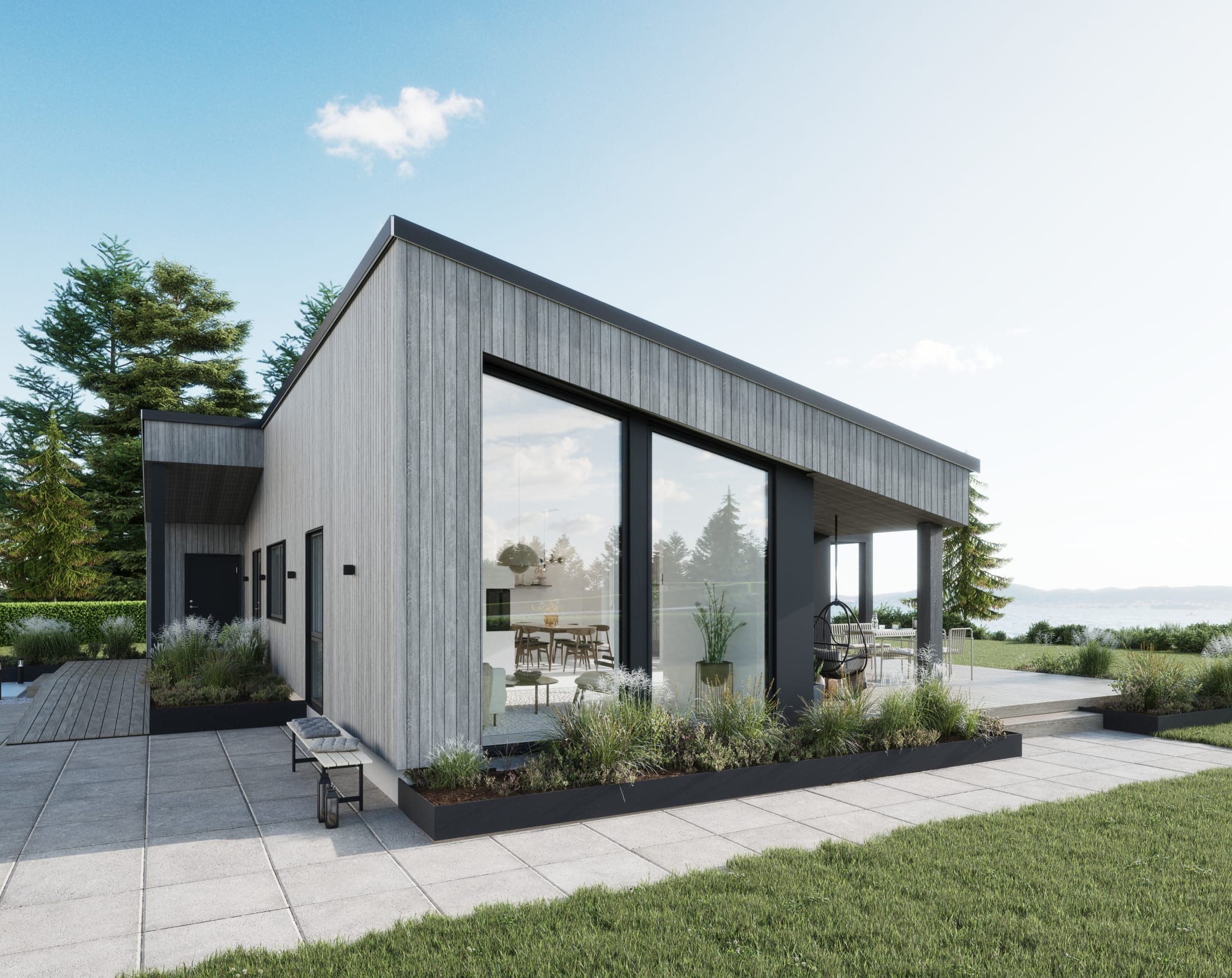 Illustrasjonsbilde frå VestlandsHus. Husmodell: Sukkertoppen