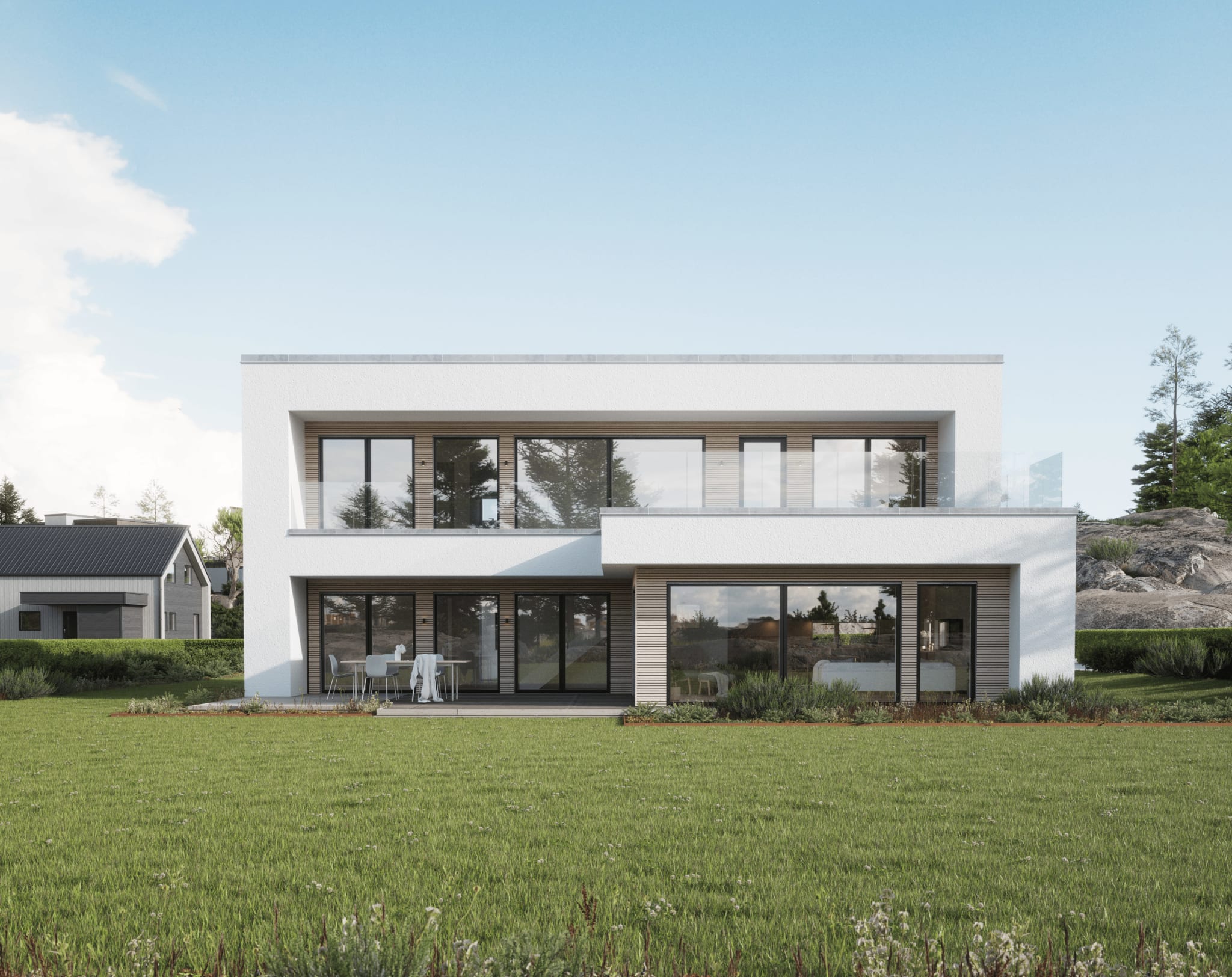 Illustrasjonsbilde frå VestlandsHus. Husmodell: Melderskin