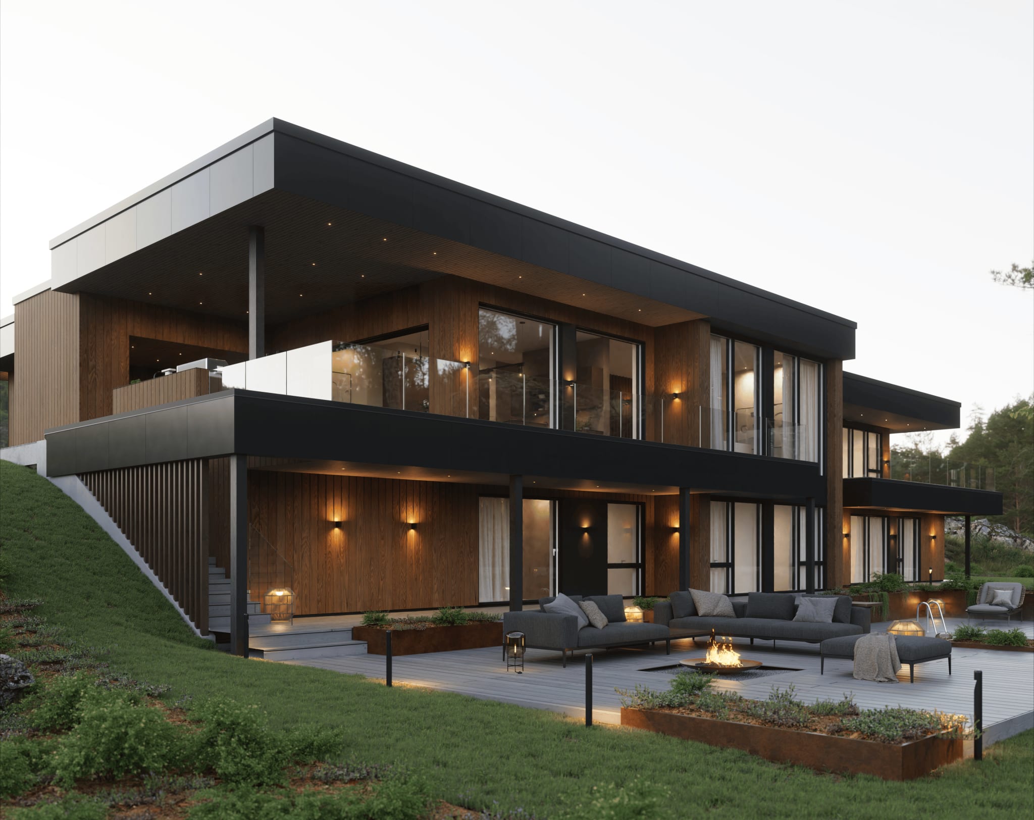 Illustrasjonsbilde frå VestlandsHus. Husmodell: Kolsåstinden