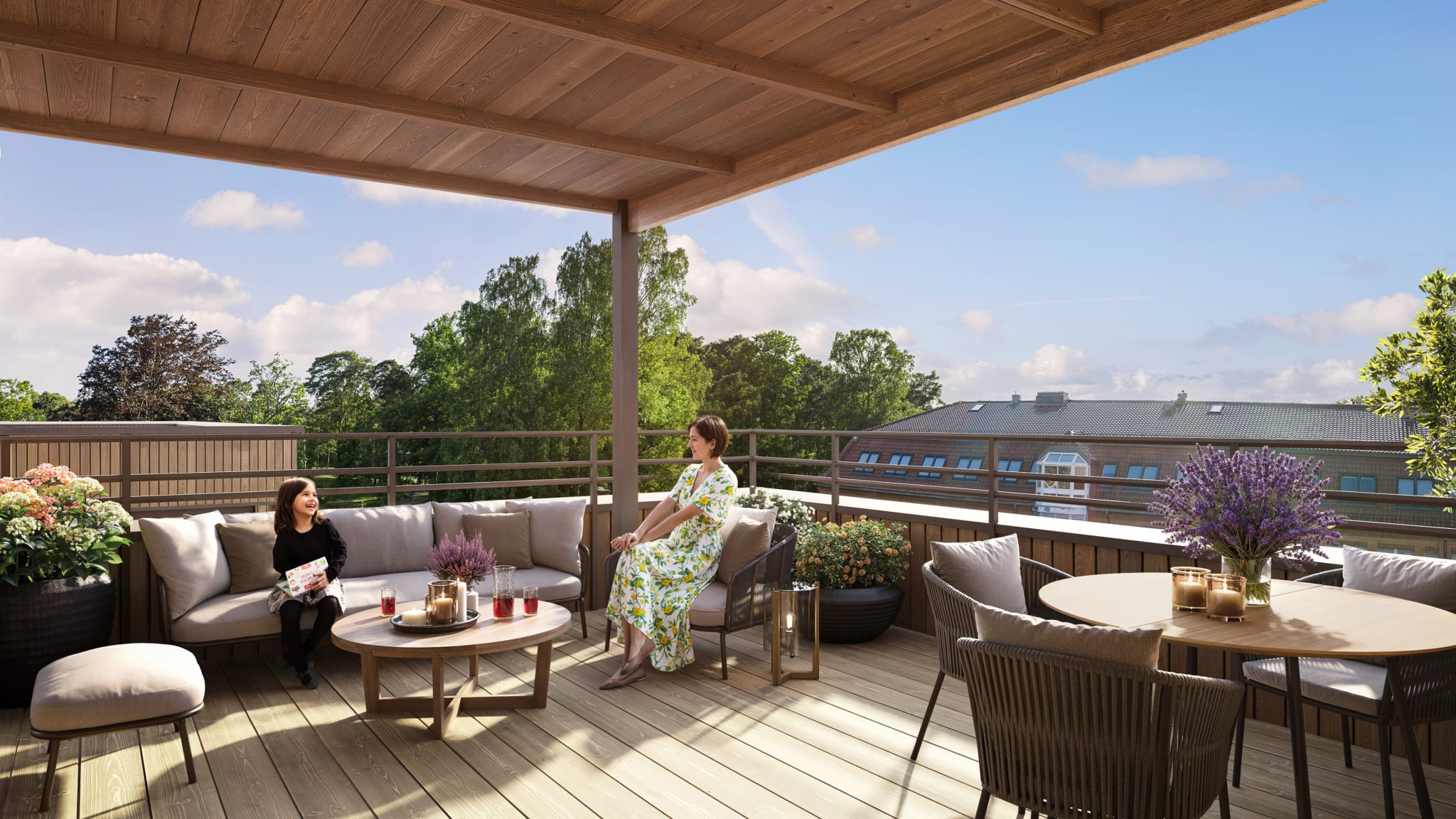 Illustrasjonsbilde fra balkongen til leilighet B602