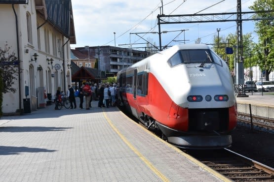 Fra Råde Stasjon til Fredrikstad Stasjon bruker toget 13 minutter. Foto: banenor.no