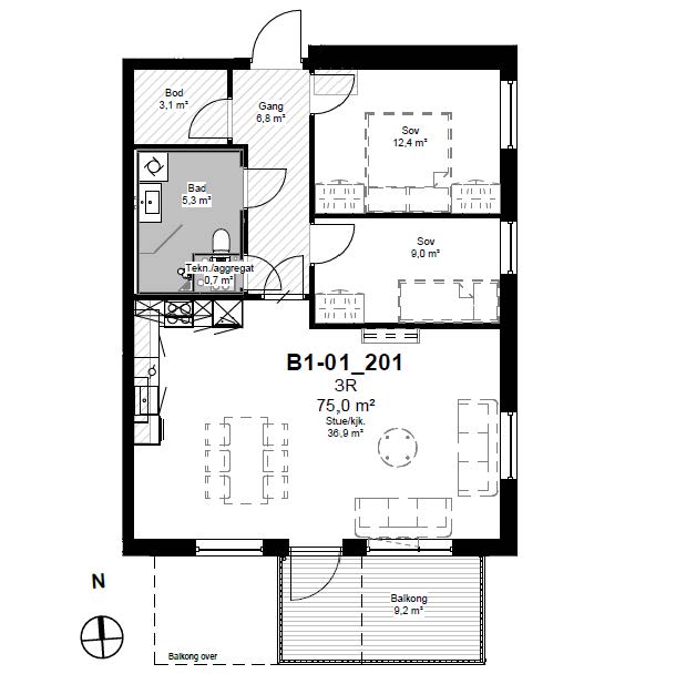 Plantegning B1-01_201