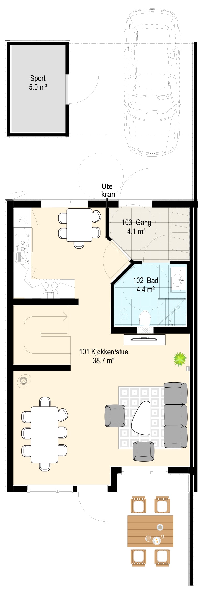 Hus 9 plan 1_fargelagt