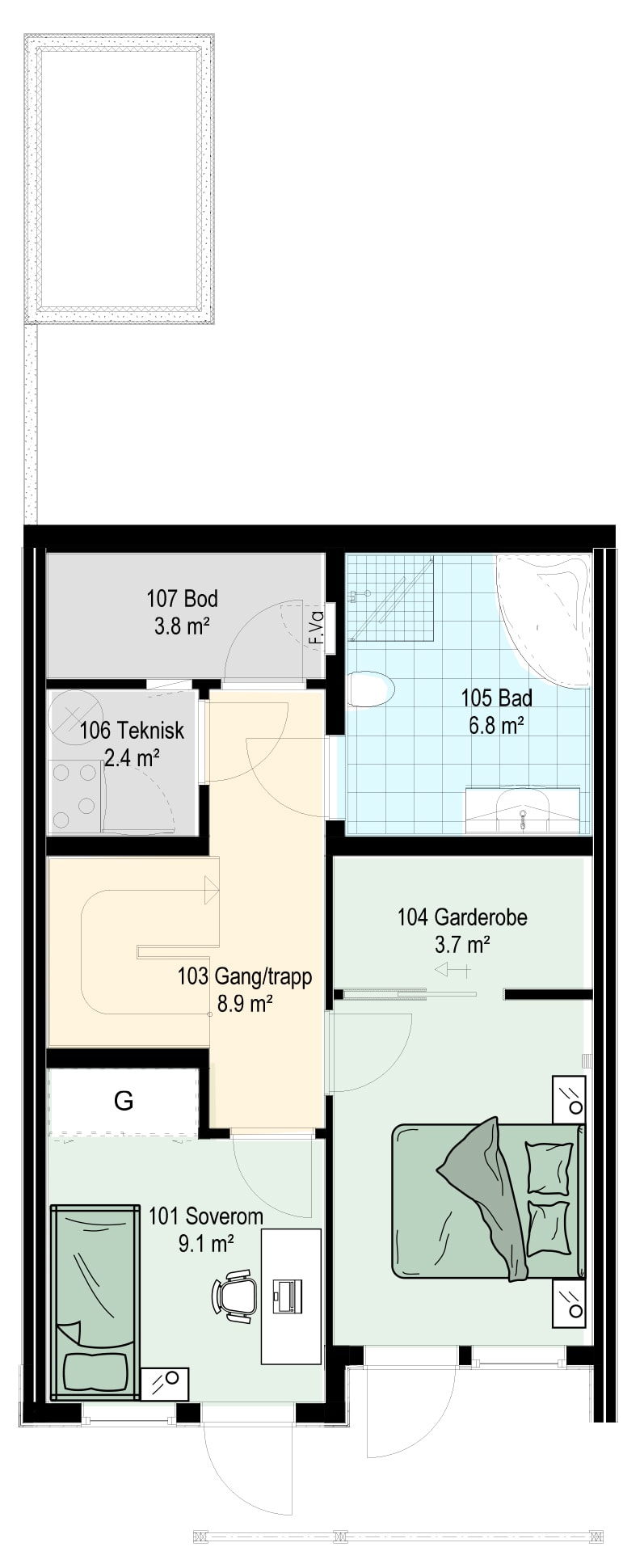 Hus 18-19 plan 1_fargelagt