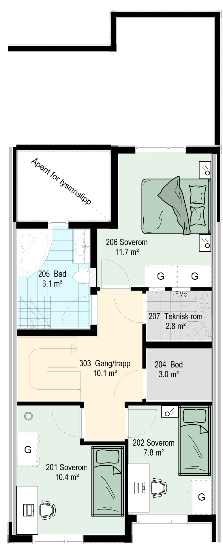 Hus 8 plan 2_fargelagt