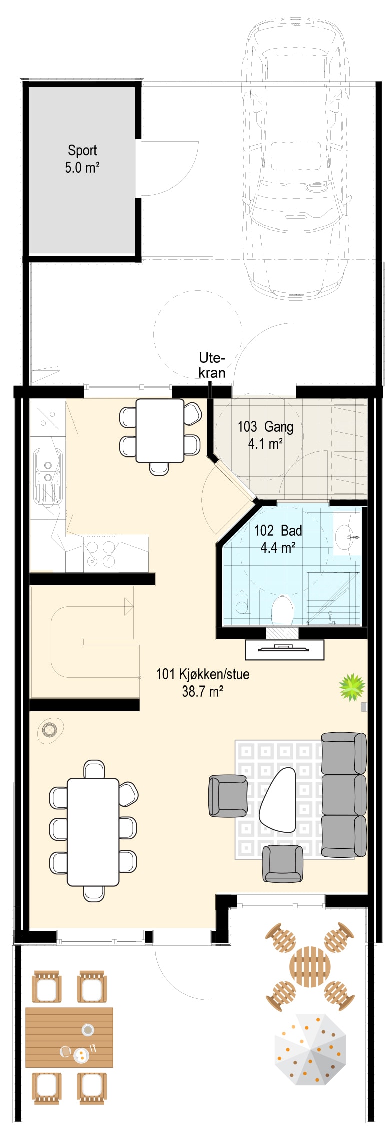 Hus 8 plan 1_fargelagt