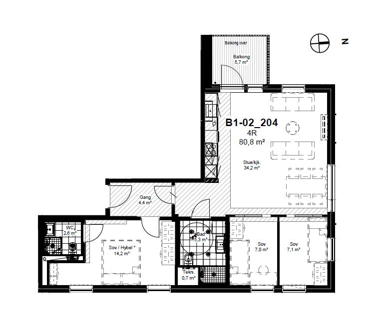 B1-02 204 Plantegning