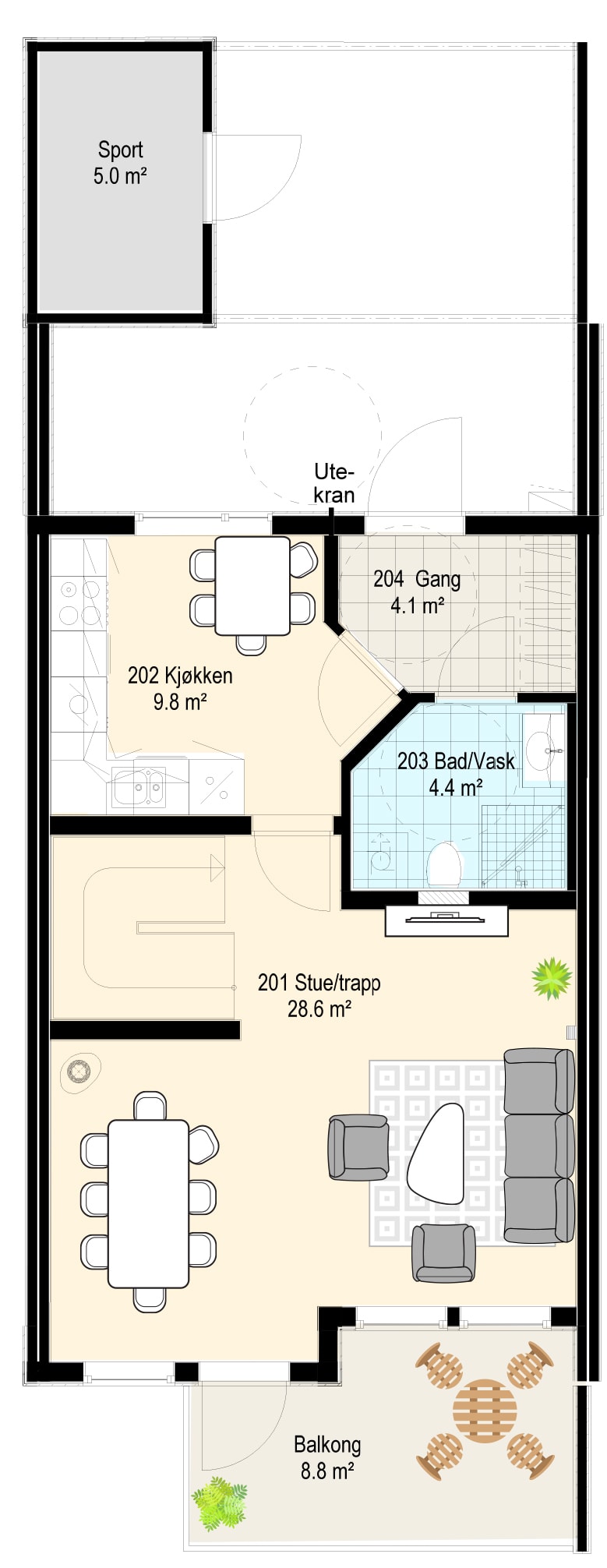Hus 18-19 plan 2_fargelgat