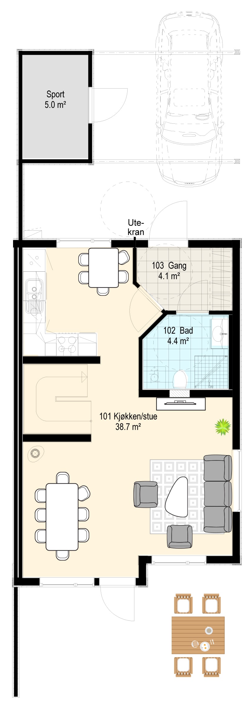 Hus 7 plan 1_fargelagt
