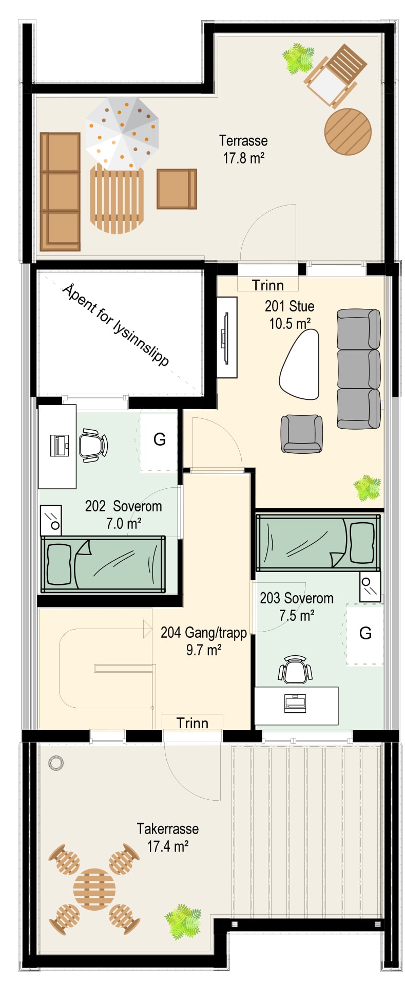 Hus 18-19 plan 3_fargelagt