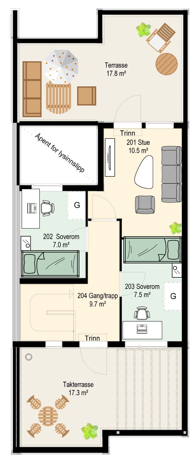 Hus 20 plan 3_fargelagt