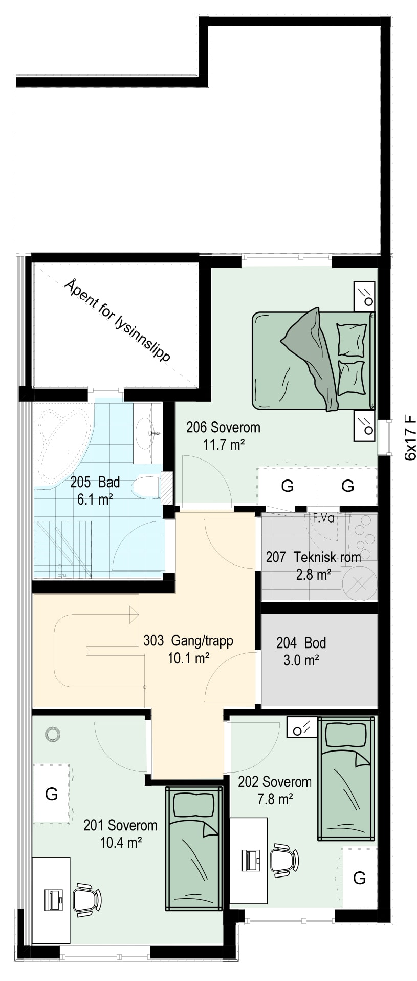 Hus 7 plan 2_fargelagt