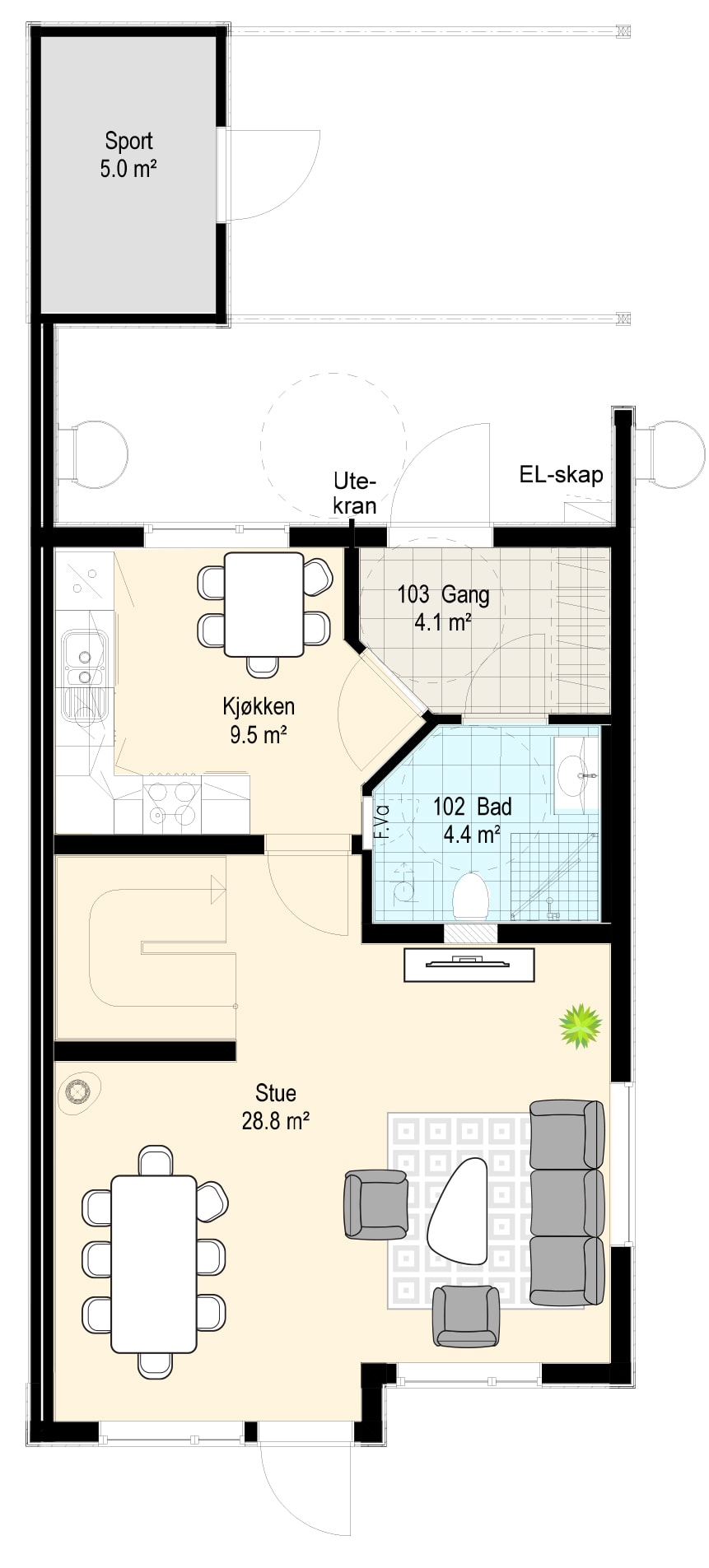 Hus 10 plan 1_fargelagt