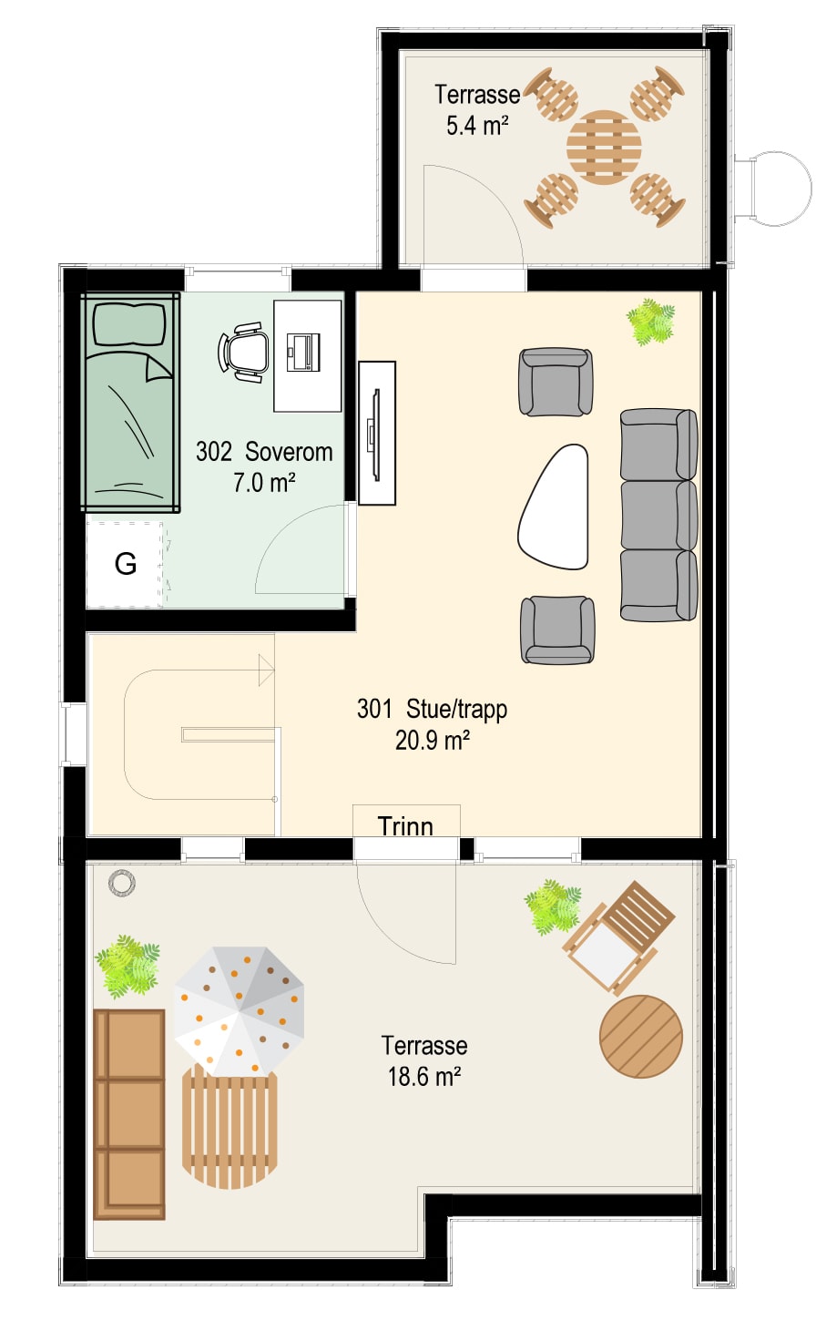 Hus 13 plan 3_fargelagt