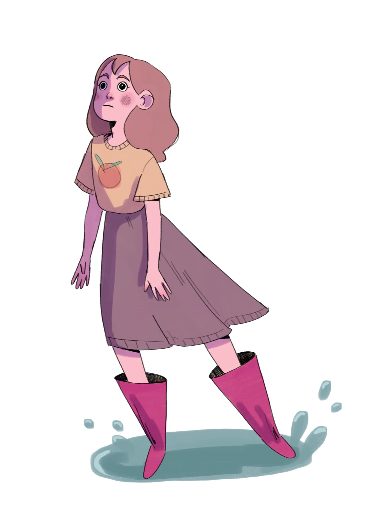 Girl in Water illustration