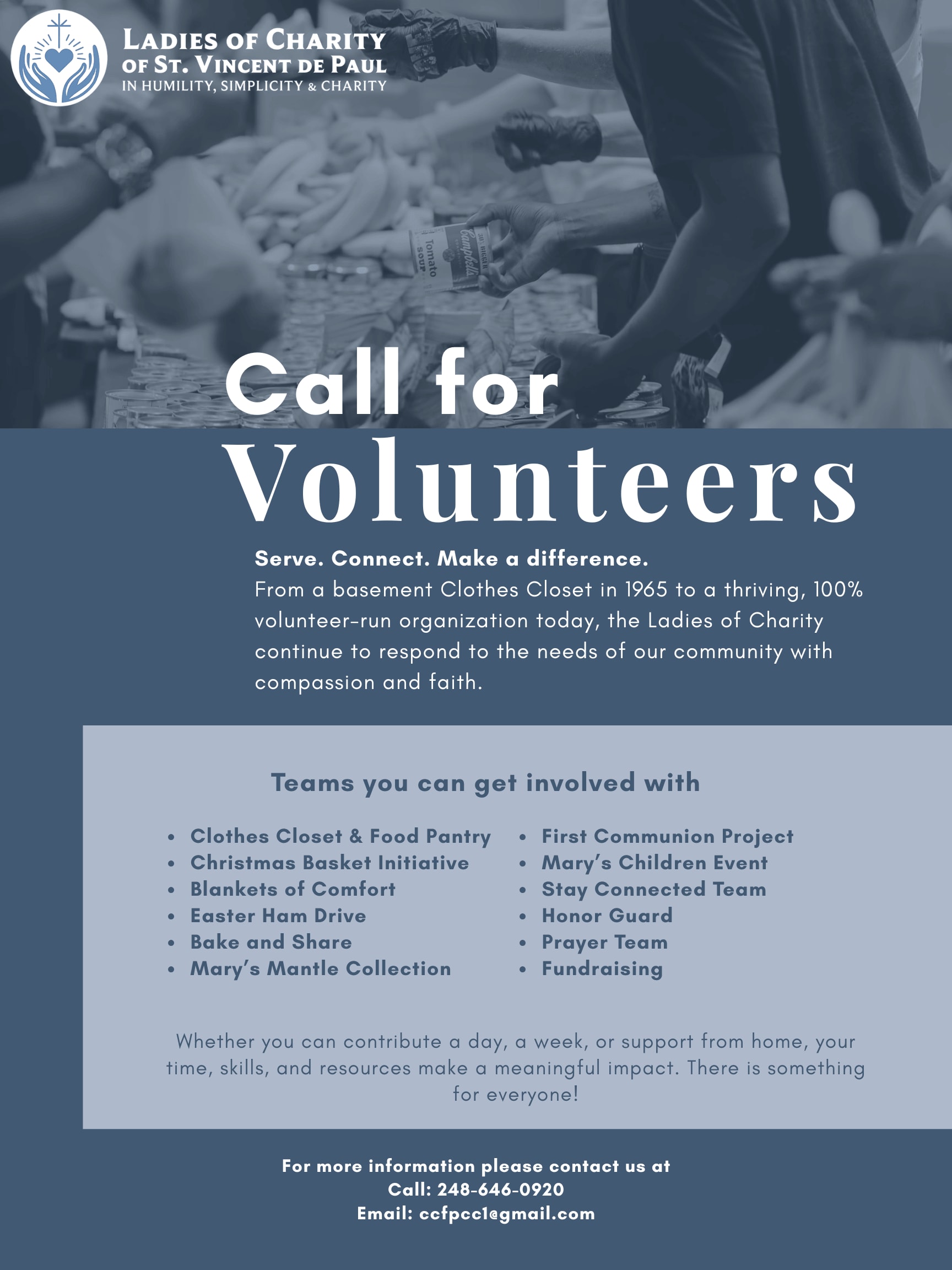 Ladies of Charity marketing flyer