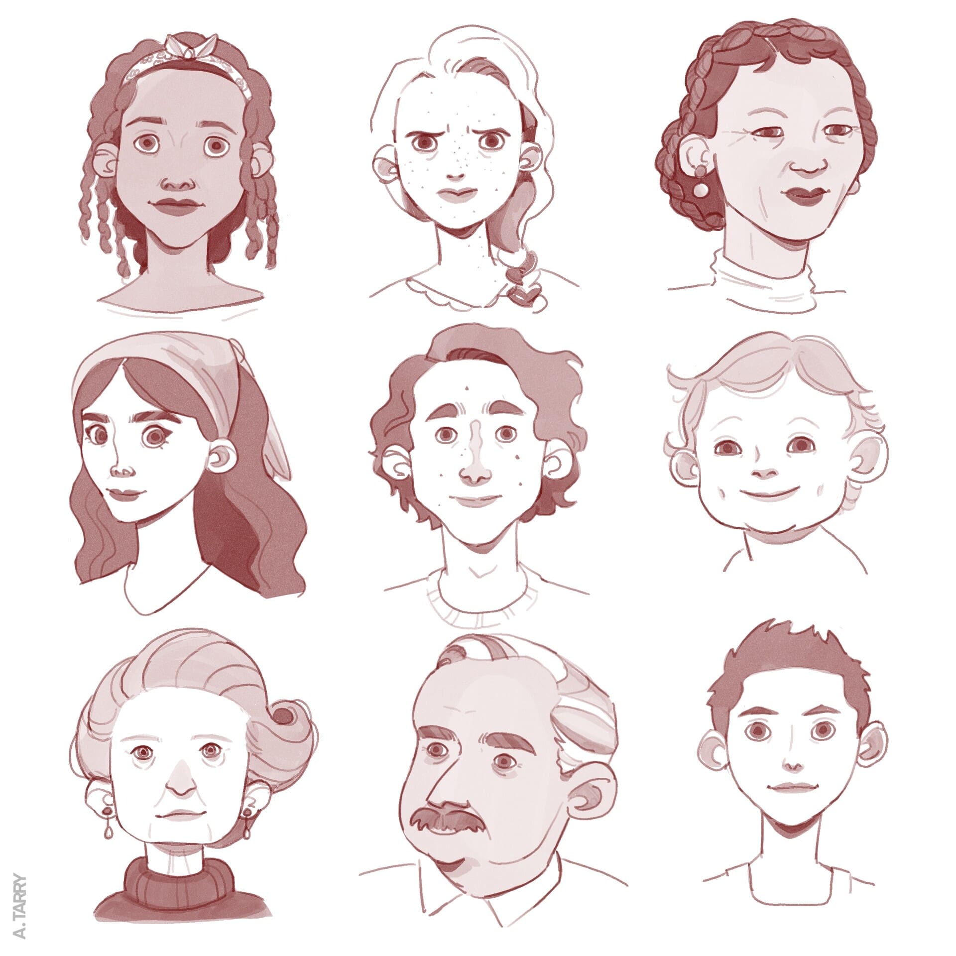 Face portraits study