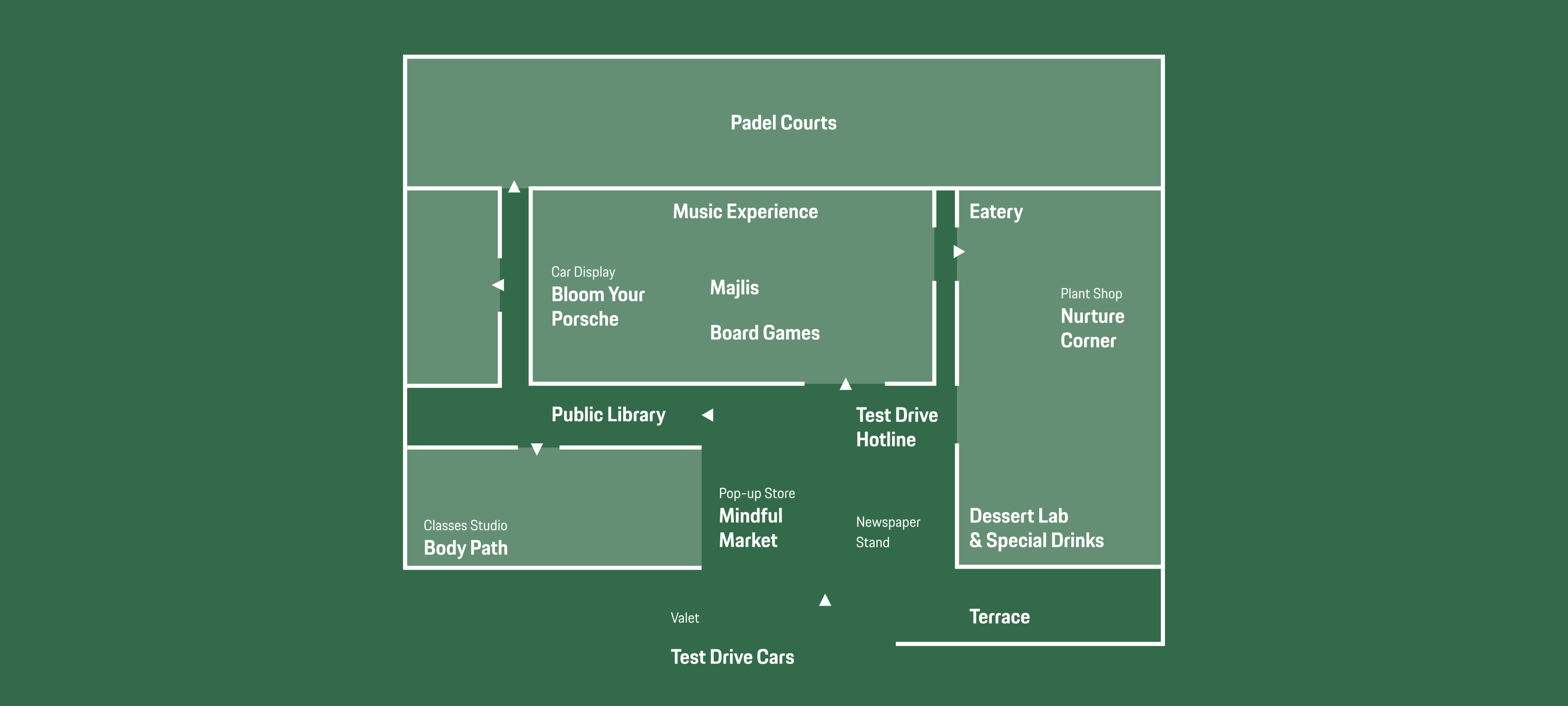 House of Porsche guide map