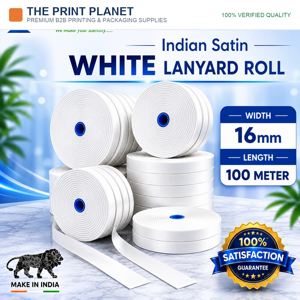 16MM WHITE SATIN ROLL FOR SUBLIMATION PRINTING