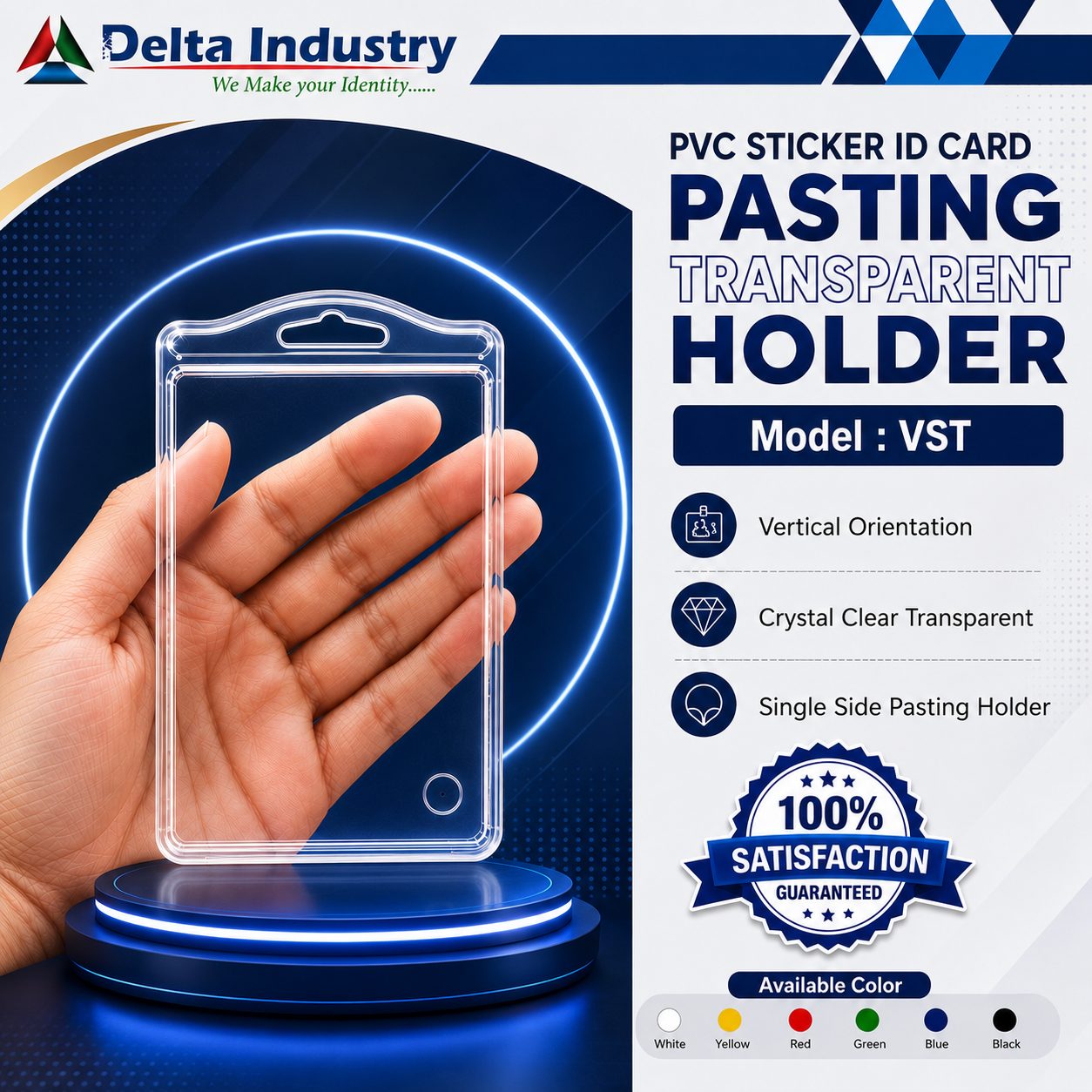 VST PVC Sticker ID Card Pasting Transparent Holder