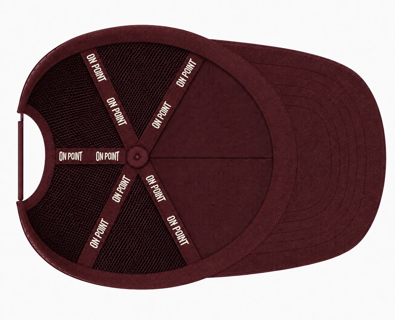 ONPOINT Bordeaux Crest Cap, underside view