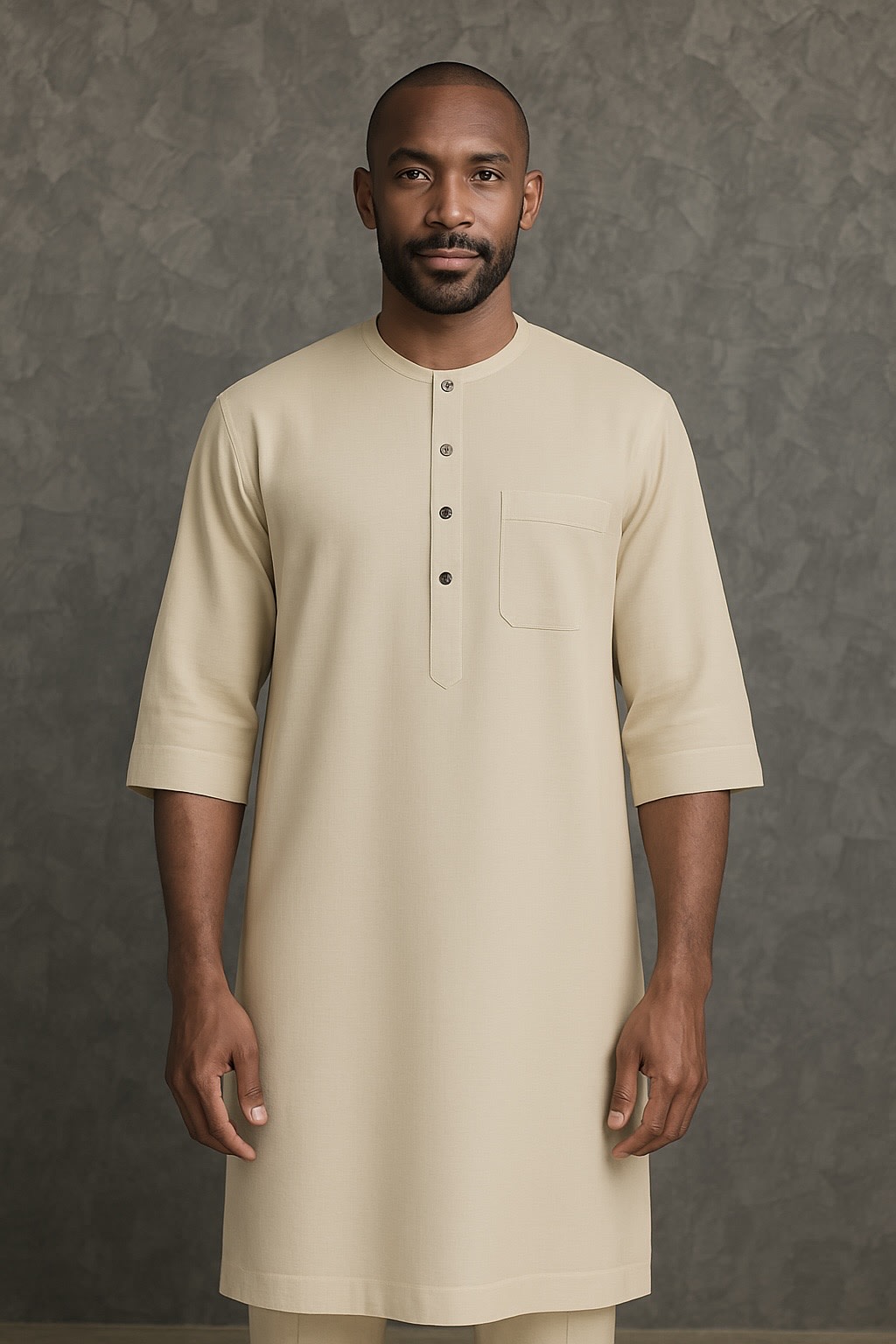 Butter Scotch Kaftan, full look, front view