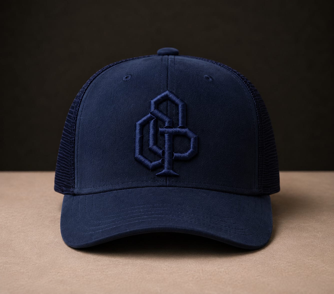 ONPOINT Bordeaux Crest Cap in Navy Blue, front view