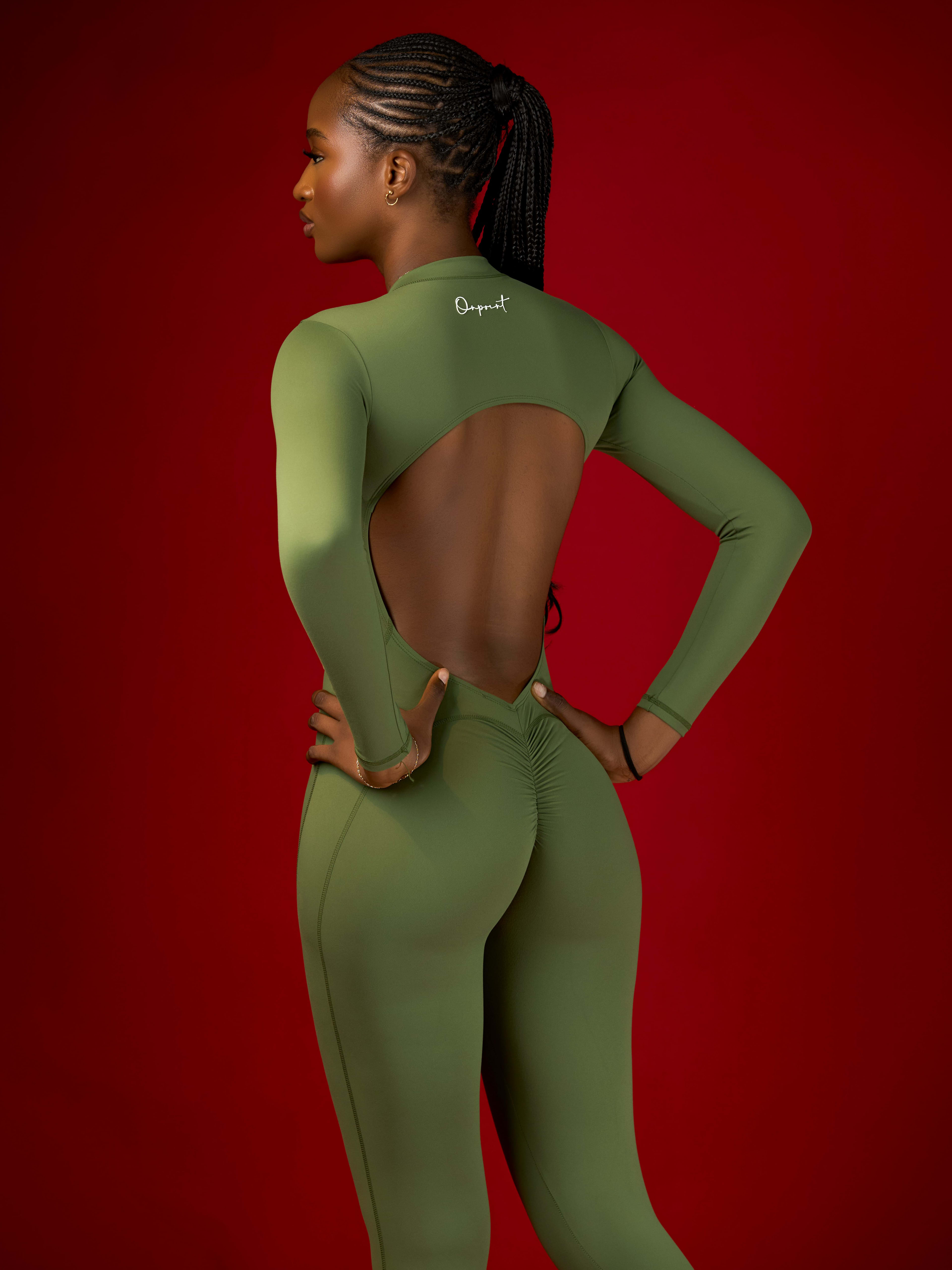 Monalisa SculptFit Romper, full look, back view, standing