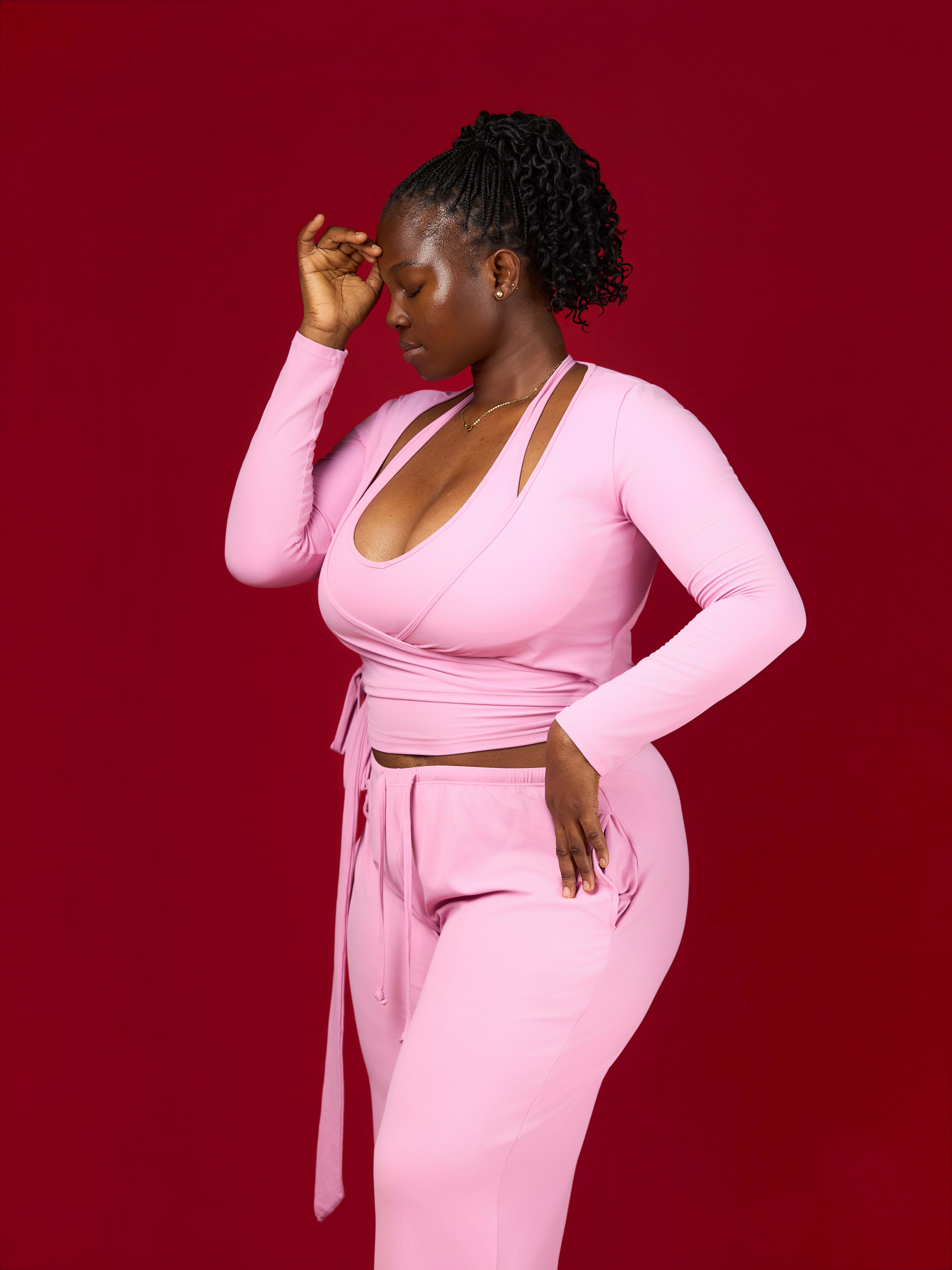 VELORA 3 Piece Active Set, full look, side view, looking down