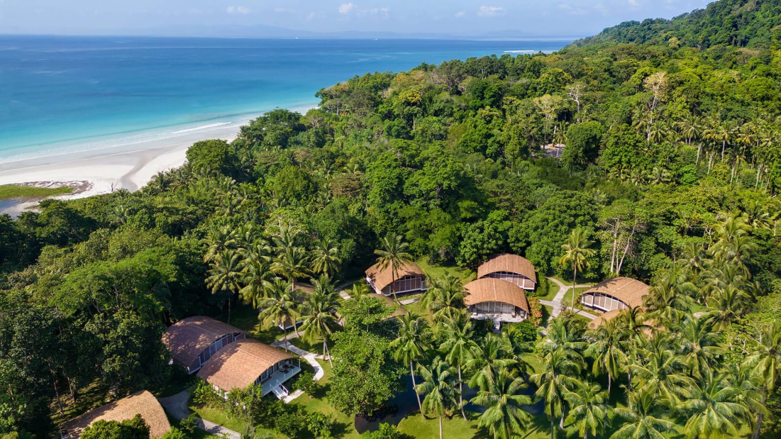 A private beachfront resort in the Andamans — the setting matters more than the room
