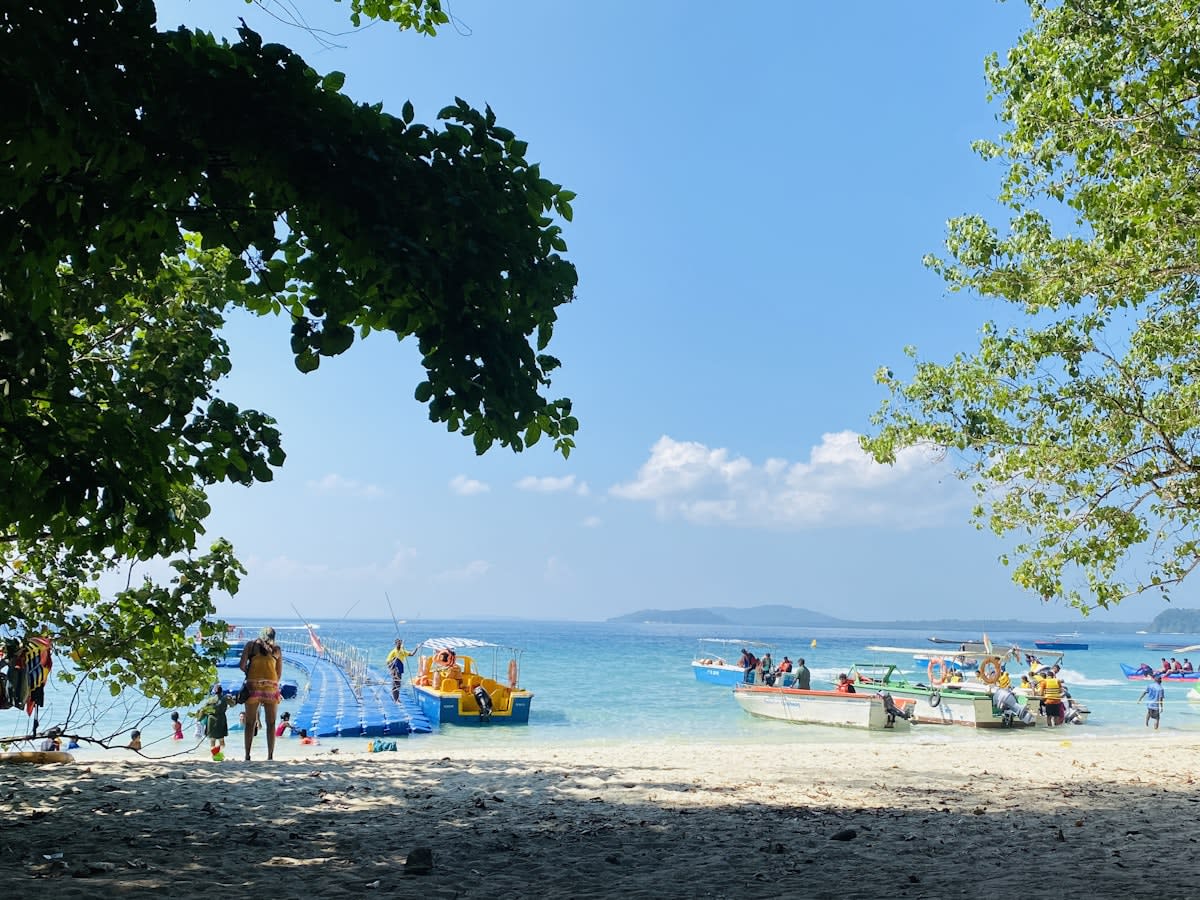 Radhanagar Beach on Havelock, the island's famous sunset beach