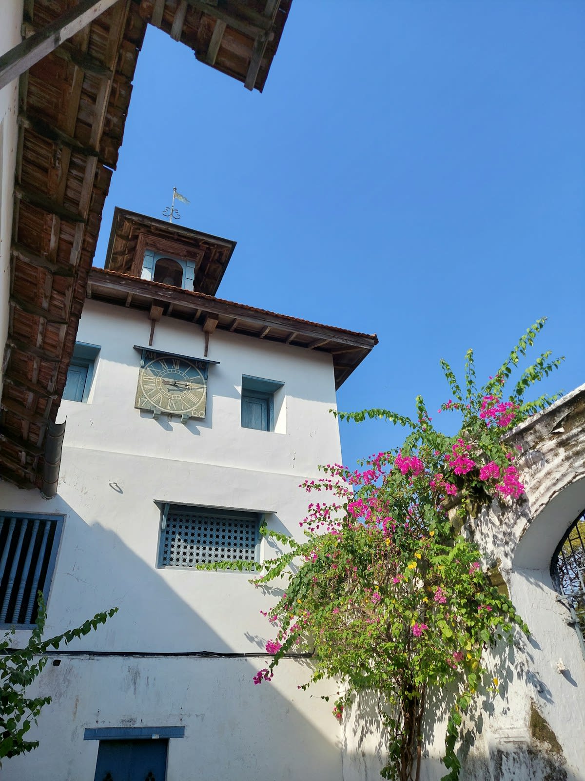 The clock tower of the Paradesi Synagogue
