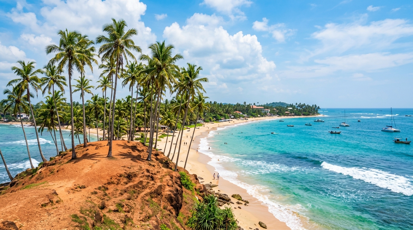 Turquoise Waves & Coconut Palms in Mirissa