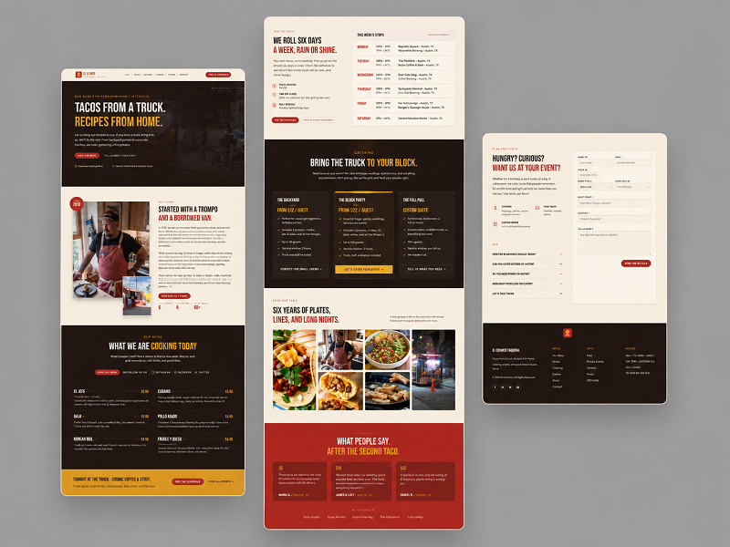 El Camino Taquería — Restaurant · Food Truck website by LULI