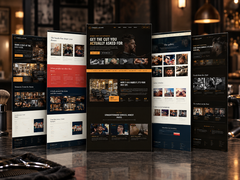 Ember & Blade — Barber Studio website by LULI