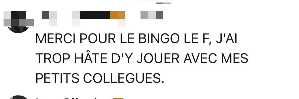 Merci pour le bingo