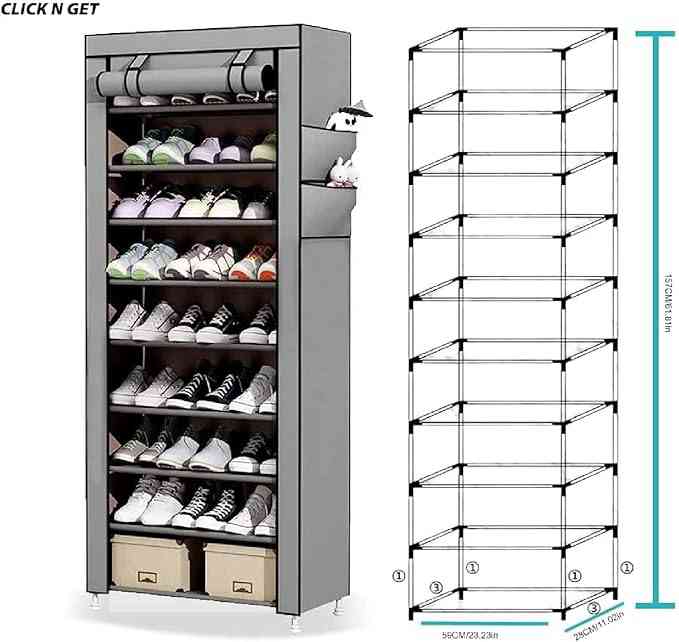Nine layer shoe rack