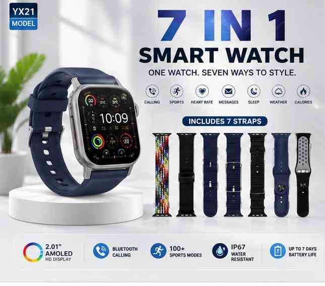 Re max YX 21 7-in-1 premium smart watch