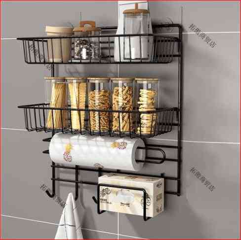 Wall mounted spice shelf