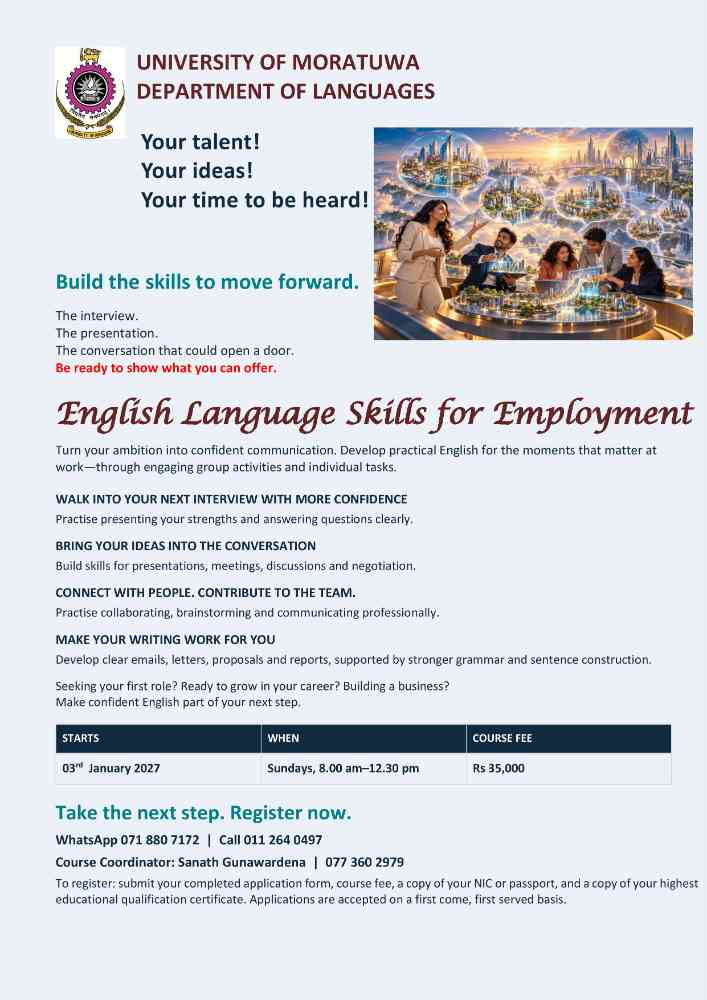 English language skills for employment