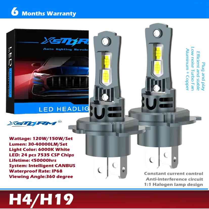 Xstorm H4 LED headlight 150W 30000LM Canbus bulbs