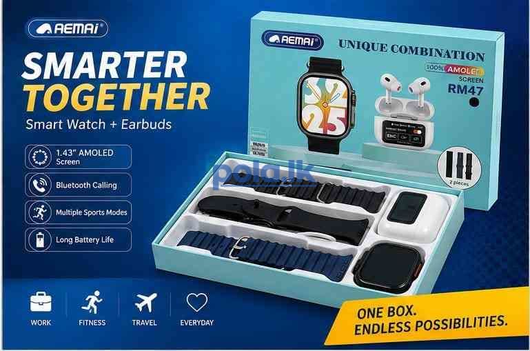Remax RM47 7-in-1 smartwatch & earbuds set - photo 3