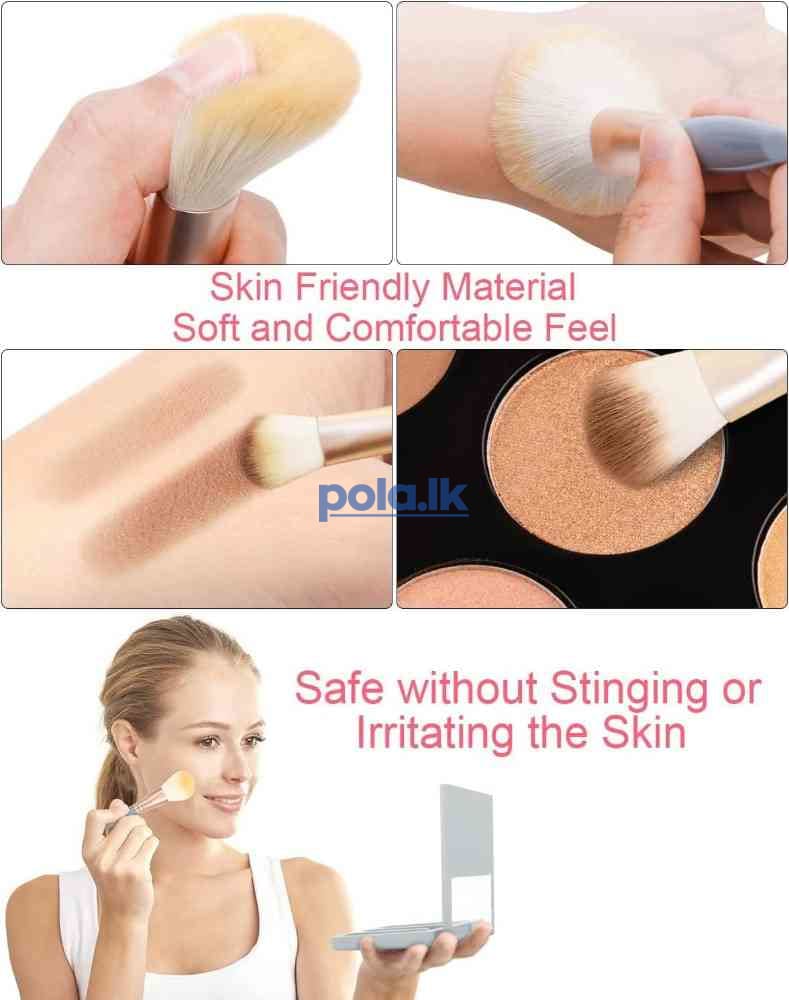 5 Pcs Travel makeup brush set with mirror - photo 3